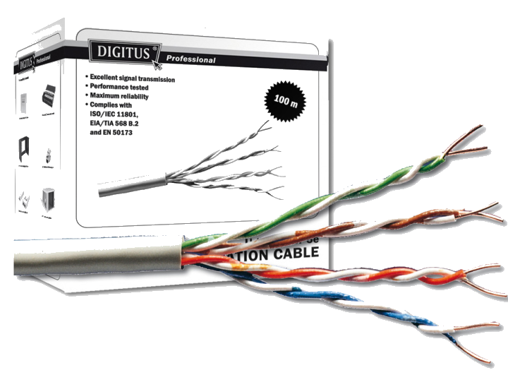 Digitus CAT 5e U/UTP Verlegekabel, 305 m, Simplex, Eca
