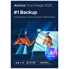 Acronis True Image 2025 Dauerlizenz 1, 3, 5 Computer Download ESD-Key per eMail