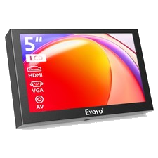 Mini 5-Zoll-Monitor HDMI/VGA/AV/BNC-Video Bildschirm 5V 2A CCTV Car PC Display