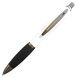 PENKO® Metall-Kugelschreiber Helgoland Soft Gun, blaue Mine, weiß