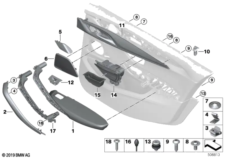 BMW Blende Lautsprecher Hochton rechts 51427418438 - Bildposition