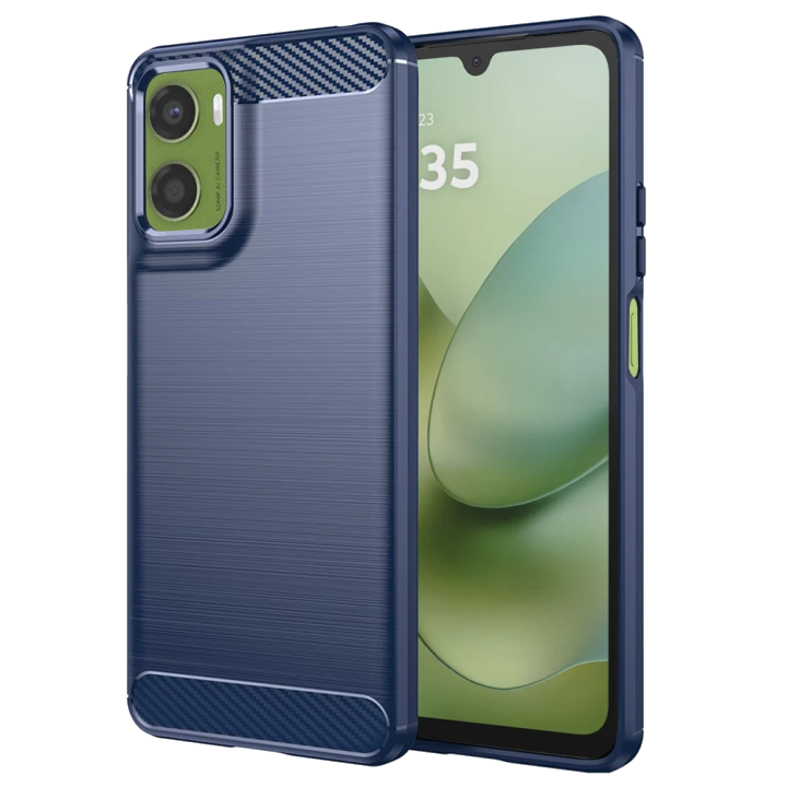 Hülle für Motorola Moto G06 Power / G06, Techsuit, Carbon, Blau