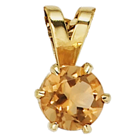 Anhänger 585 Gold Gelbgold 1 Citrin orange Goldanhänger