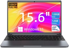 SGIN 15,6 Zoll 180° Laptop 12GB RAM 128GB SSD FHD IPS Quad-Core 2,9GHz Win 11