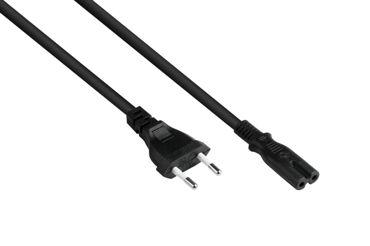 Good Connections Euro-Netzkabel an C7/Euro 8 Bu schw. 0,75m