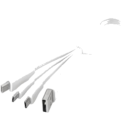 The Troup 4 in 1 Ladekabel Type C, weiss