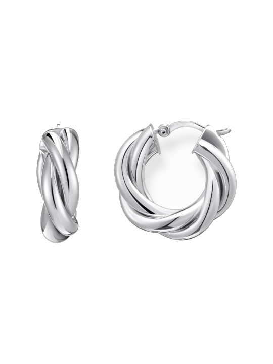 Thomas Sabo CR742-001-21 Bold - Silberne Creolen 20,0 mm verschlungenes Design Damen
