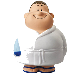 Herr Bert® Anti-Stress-Figuren Wellness Bert, weiß
