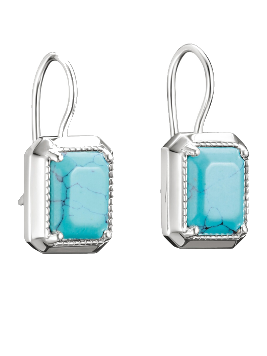 Thomas Sabo H2339-404-17 Ohrringe Oktagon Türkis Elyndra 13,5 mm Damen