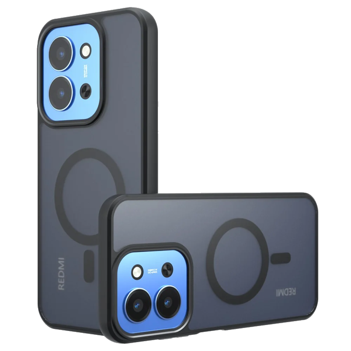MagSafe Hülle für Xiaomi Redmi 15C 5G / 15C 4G, Techsuit, PureFrost, Satinschwarz