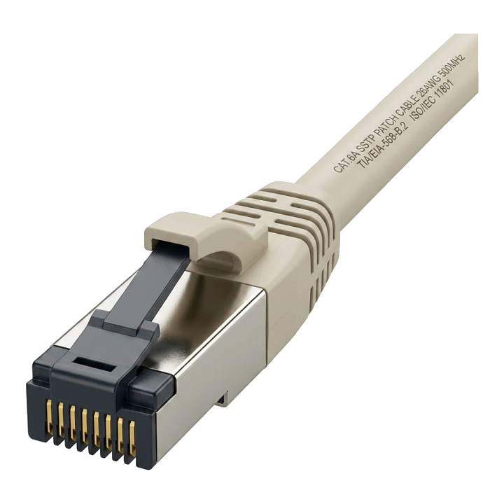 Synergy21 Patchkabel RJ45, CAT8.1 2000Mhz, 1,0m, grau, S-STP(S/FTP), TPE/LSZH(SuperFlex), AWG26,