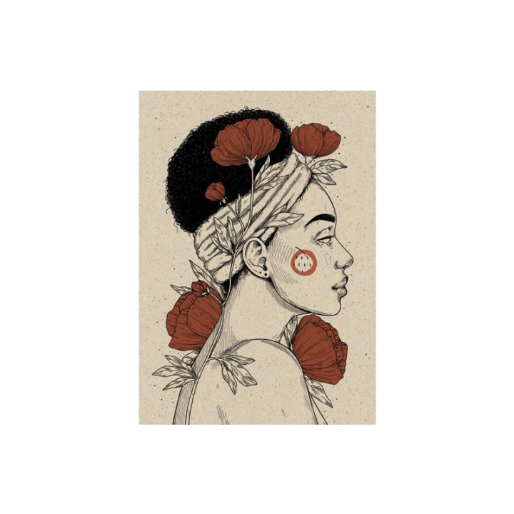Postkarte Rose