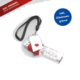 USB-Stick TURN 3D inkl. Gravur, 4 GB, rot