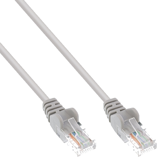 InLine® Patchkabel, U/UTP, Cat.5e, grau, 10m, AWG26, besonderer Rastnasenschutz