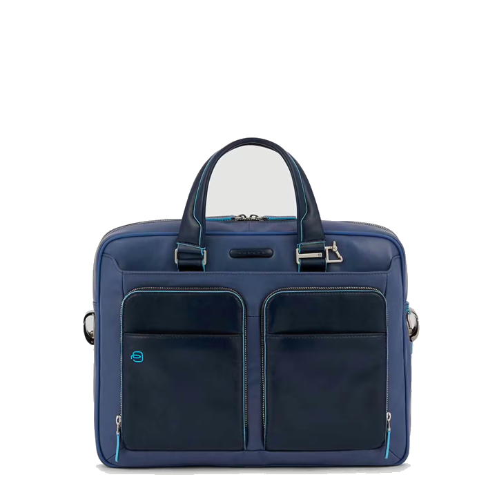 Piquadro Blue Square Schmale Laptoptasche mit Laptofach 14" blu blu