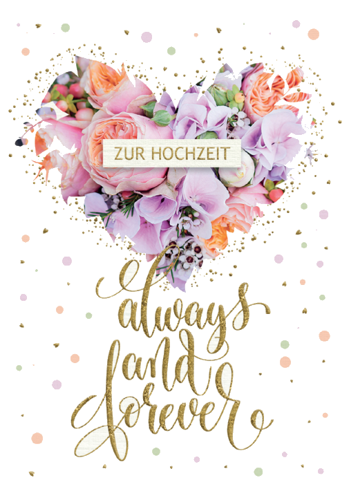 CACTUS Hochzeitskarte , Always and forever,