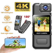 4K 1080P WiFi Actionkamera Sport Körperkamera Vlogging Nachtsicht Kamera Bodycam