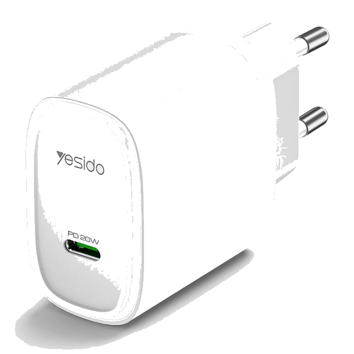 Netzladegerät Yesido YC57, 20W, 3A, 1 x USB-C, Weiß