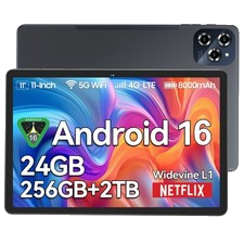 EXCITPOWER W90 Tablet 11" Android 16 24GB+256GB 8000mAh Widevine L1 4G Dual SIM