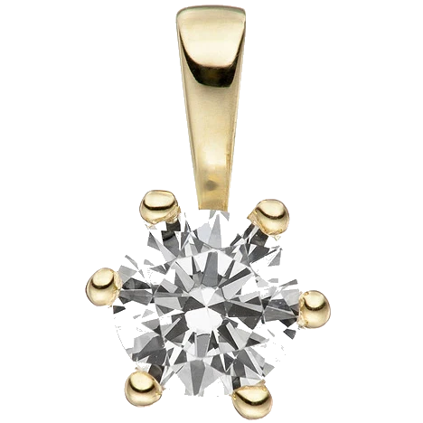 Anhänger 333 Gold Gelbgold 1 Zirkonia Goldanhänger