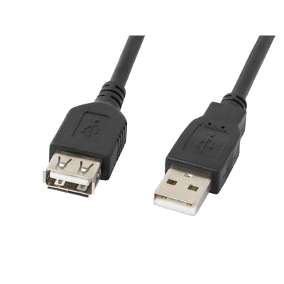 LANBERG USB-A Verlängerungskabel M/F 2.0 0,7m schwarz