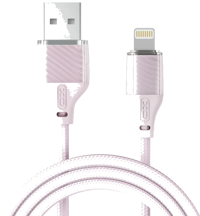 USB-A - Lightning Daten- und Ladekabel XO Design NB291, 18W, 1m, Rosa