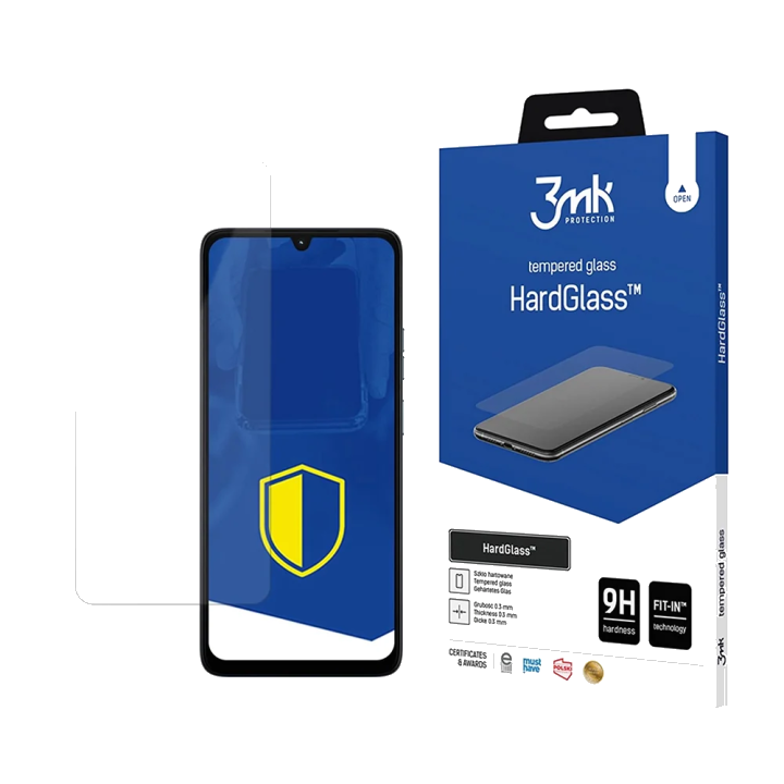 Displayschutzfolie 3MK HardGlass für Motorola Moto G06, Gehärtetes Glas, Vollverklebung