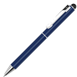 uma® Metall-Touchkugelschreiber Straight, blaue Mine, dunkelblau
