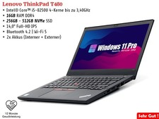 Lenovo ThinkPad T480 | i5-8250U | 16GB RAM | 512GB SSD | Dual-Akku | Win 11