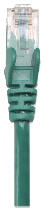 INTELLINET Patchkabel RJ45 U/UTP Cat6 0.50m Hebelschutz grün
