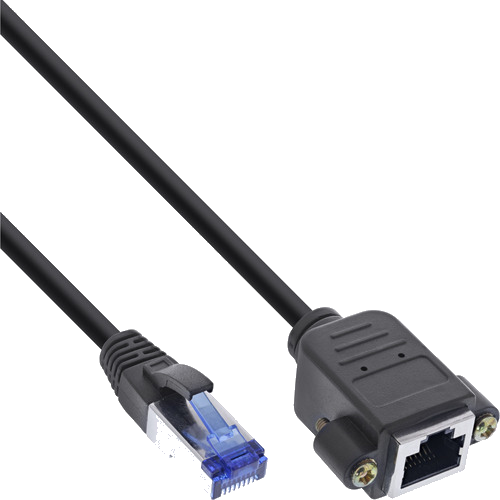 InLine® Patchkabel Verlängerung, S/FTP (PiMf), Cat.6A, halogenfrei, Kupfer, 1m