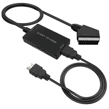 SCART auf HDMI Adapter Konverter 1080P HD Video Audio Wandler mit HDMI Kabel