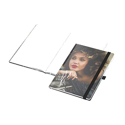 Geiger-Notes Notizbuch Match-Book White A4 Bestseller, inkl. Digitaldruck auf Einband, matt, schwarz
