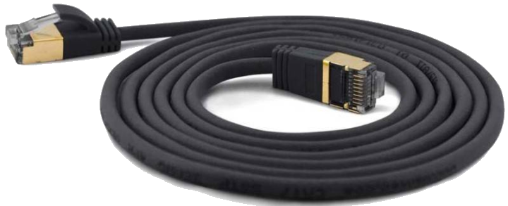 Wantec Patchkabel SSTP CAT7 Ste. CAT6a d=4mm 0,20m schwarz