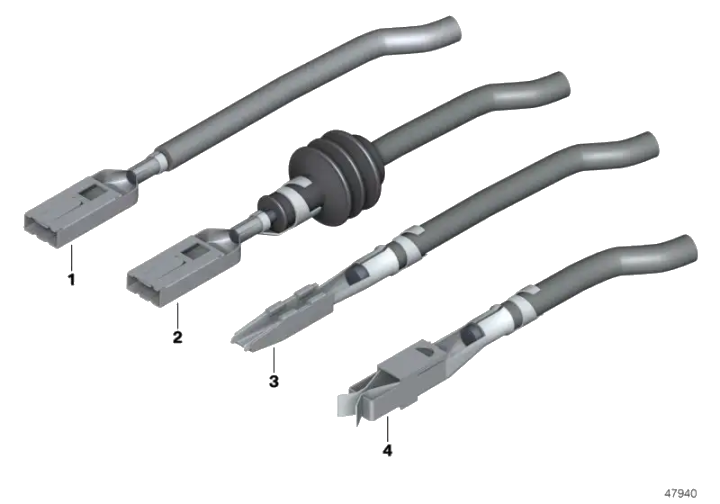 BMW Flachfederkontakt Microtimer mit Kabel 12520007251 - Bildposi