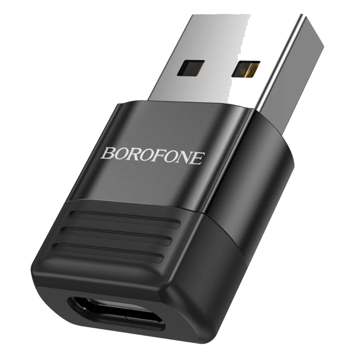 USB-C - USB-A Daten- und Ladeadapter Borofone BV18, Schwarz