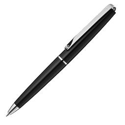 uma® Metall-Drehkugelschreiber Eternity, blaue Mine, schwarz