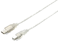 Equip 128652 USB Kabel USB 2.0 5 m USB A USB B Silber, Transparent
