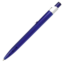 RITTER PEN Druckkugelschreiber Insider, blaue Mine, transparent, blau/weiß