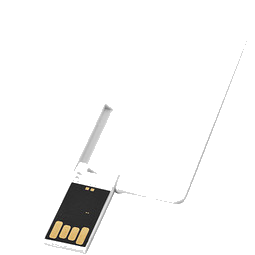 Slim 4 GB USB-Stick im Kreditkartenformat, weiß