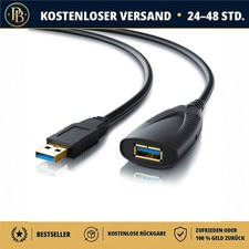 CSL-Computer USB 3.0 Verlängerung 5 m Aktiv-Repeater 5 Gbit/s Schwarz