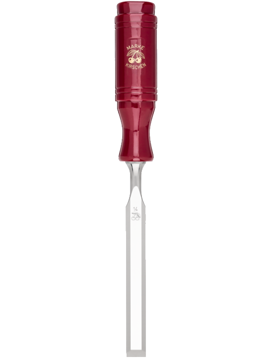 Kirschen Stechbeitel mit Plastikheft in Rot 14mm