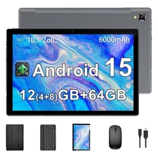 Tablet 10 Zoll Android 15 Tablets,12GB RAM 64GB 6000mAh 8MP WiFi IPS 2026 Neu