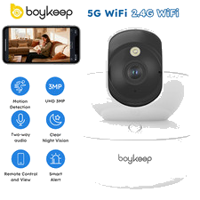 boykeep 3MP IP Überwachungskamera Innen WLAN Schwenkbar Home und Baby Monitor
