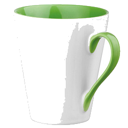 Keramiktasse Maja, 320 ml, weiß/grün