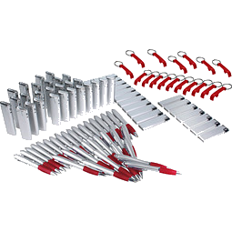 Werbe-Sparset, 300-tlg., inkl. Druck, silber/rot