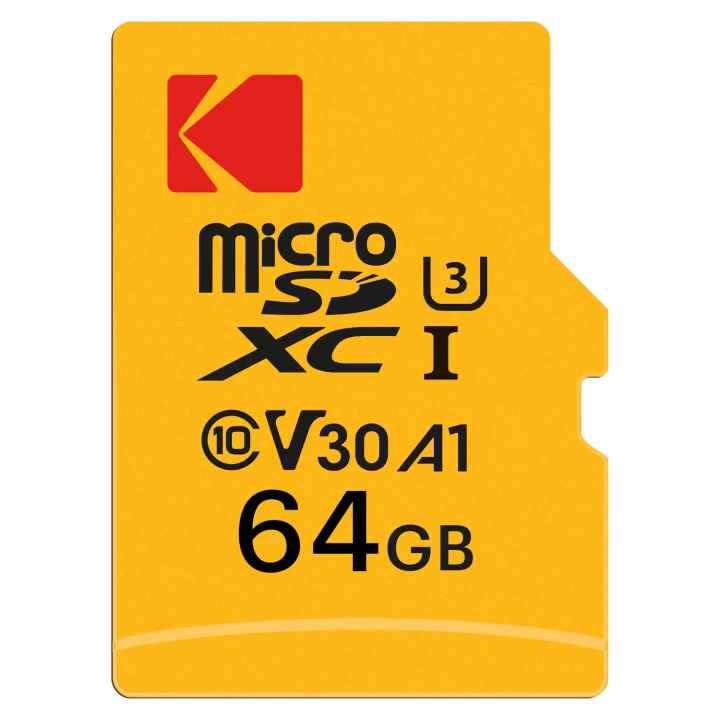 Speicherkarte microSDXC Kodak Ultra Performance, 64Gb, Klasse 10 / UHS-1 U3, mit Adapter EKMSDM64GXC10HPRK