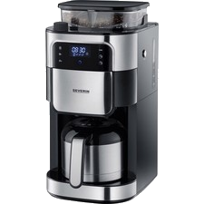 Severin Filterkaffeemaschine mit Mahlwerk und Edelstahl-Thermokanne, Kaffeema...
