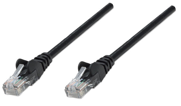 INTELLINET Patchkabel Cat6A CU S/FTP LSZH 0.25m schwarz
