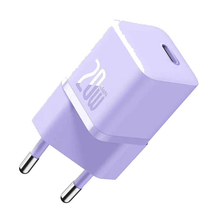 Baseus Netzladegerät, 20W, 3A, 1 x USB-C, Lila CCGN050105